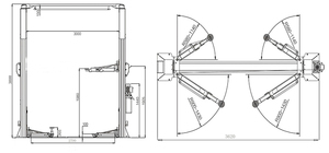 Elevador de coche móvil hidráulico de 2 postes para mecánicos automotrices, equipo de garaje para taller de reparación, diseño de ascensores - Product Image 4