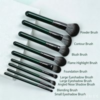 Ensemble de pinceaux de maquillage professionnels avec applicateur de correcteur, manche en bois, poils synthétiques - Outils cosmétiques à marque privée