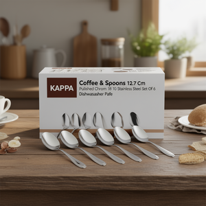 Lot de 6 cuillères à café en acier inoxydable (12,7 cm) KAPPA Chrome poli CVLX90C6 - Product Image 3