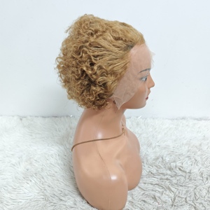 Letsfly Promotion $9.5 13x4 Lace Frontal <b>Wigs</b> Short Cut Pixie Curly Human <b>Wig</b> Brazilian Hair 100% Human Hair Wholesale Factory - Product Image 3