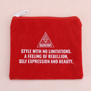 Bolsas de Embalaje Personalizadas para Joyería, Bolsitas de Maquillaje Mini, Bolsas Cosméticas de Terciopelo Rojo para Guardar Anillos, Collares y Pendientes - Product Image 3