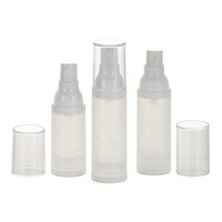 Flacon pompe sans air personnalisé de 15 ml, 30 ml, 50 ml, cylindrique, givré, rechargeable, pour emballages cosmétiques et soins de la peau
