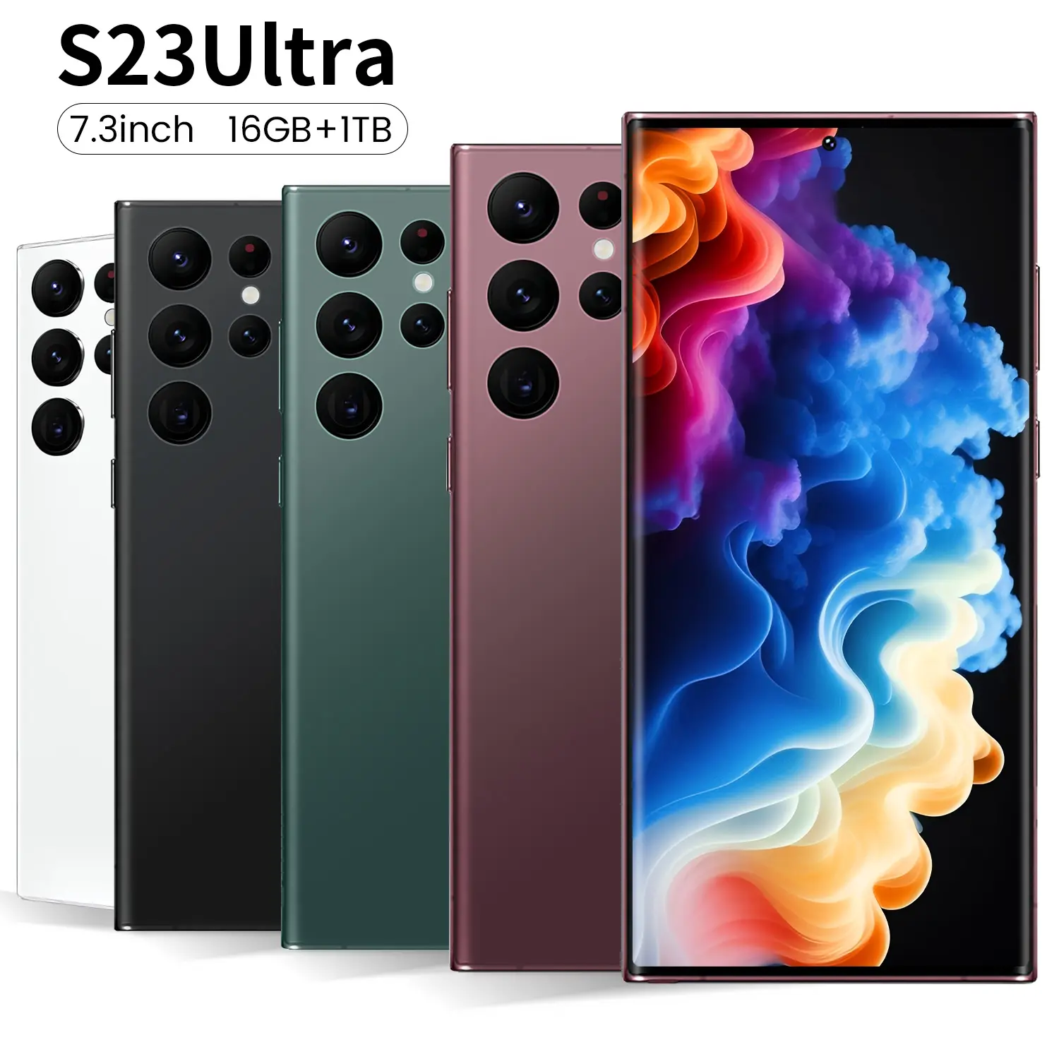 2024 New Original PHONE S23 Ultra 16GB+1TB 5G 7.2-inch MTK6889 48MP 108MP With Built-in Pen Android 12 Smartphone