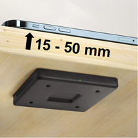 ODM OEM 10W Sortie rapide Invisible pour la charge sans fil pour meubles de 50 mm Bureau Protection électrique OTP/OVP