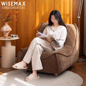 WISEMAX MUEBLES Moderno Nordic Sala de estar Sofá reclinable Silla Tapicería de cuero Lisure Lounge Chair para Hotel Home Villa - Product Image 2