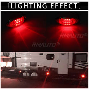4 pièces Feux de gabarit latéraux étanches à 6 LED, feux de signalisation 24V pour voiture, camion, remorque, bateau - Product Image 2