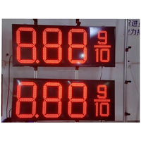 Señal de precio LED de gasolinera comercial de autoservicio Suministro de exhibición de estación de servicio de gasolina