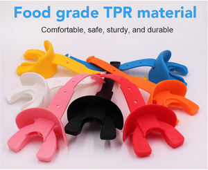 Protège-lèvres de football américain, rugby, basketball, protection des gencives, plastique écologique de qualité alimentaire, protège-dents léger avec sangle - Product Image 2