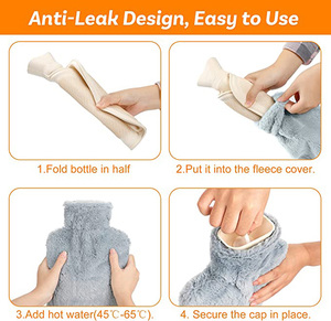 Dropshipping <strong>Hot</strong> <strong>Water</strong> <strong>Bottle</strong> With Plush Cover 2L PVC <strong>Hot</strong> <strong>Water</strong> Bag <strong>for</strong> Neck Shoulder Pain and Hand <strong>Feet</strong> Warmer Menstrual Cramps - Product Image 3