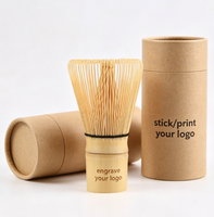 Meilleure Vente : Ensemble 2 pièces de fouet à matcha manuel traditionnel en bambou (Chasen) et cuillère à matcha, 80/100/120 dents, pour thé vert en poudre, idéal comme cadeau