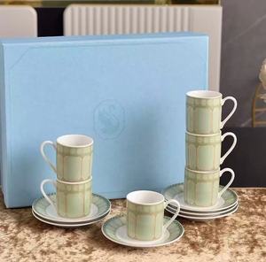 ชุดแก้วกาแฟเอสเพรสโซ่สไตล์อิตาเลียนเรียบหรู ทำจากโบนไชน่า 6 ชิ้น เป็นมิตรกับสิ่งแวดล้อม เหมาะสำหรับเป็นของขวัญสำหรับจิบน้ำชายามบ่าย - Product Image 5