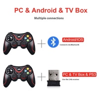 Manette de Jeu Bluetooth OEM V8 avec Fonction de Vibration Compatible Téléphones Mobiles Android iOS pour Jeux PS3 PC
