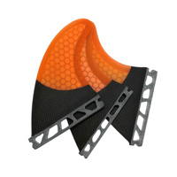 Ailerons de planche de surf compatibles Single Tab, base en fibre de carbone, ensemble de trois ailerons Thruster