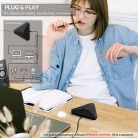 Microphone de conférence USB omnidirectionnel mini portable CMTECK CM001, microphone de réunion de bureau, micro USB avec bouton de sourdine