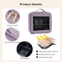 Pochette de maquillage transparente personnalisée, organiseur de cosmétiques, trousse de toilette imperméable, pochette de soin de la peau avec séparateur EVA amovible
