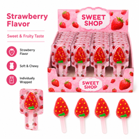 Retail Ready Display Box Strawberry Gummy Candy 21g Individually Wrapped Sweets