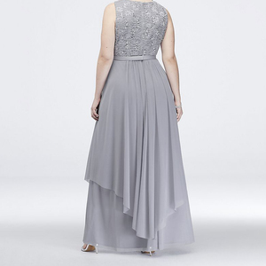 Weixin và lưới cộng với áo khoác overskirt tùy chỉnh sequin ren Polyester OEM Dịch vụ người lớn Đế Chế đồng bằng nhuộm thoáng khí A-line - Product Image 2