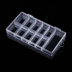 Multifunctional 100 pcs nail art tip storage box transparent nail tips/nail decoration storage box