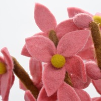 Fleurs et feuilles en feutre de laine artisanales de haute qualité, pour bricolage, décoration de la maison, mariage, décorations du Nouvel An, taille personnalisée, rose