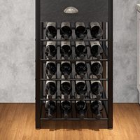 Salon Home Bar Tiroir De Rangement De Stockage De Vin Porte-Verre Armoire De Bar À 4 Niveaux Casier À Vin De Sol Autoportant