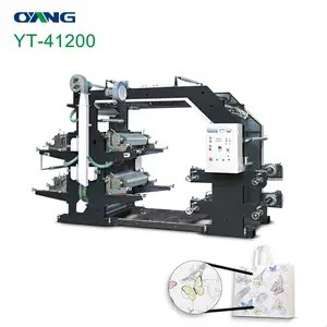 Máquina de impresión flexográfica de 4 colores, máquina de impresión de bolsas no tejidas en 4 colores, de alta calidad