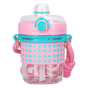 UZSPACE Bouteille d'eau de sport de haute qualité en plastique Tritan Tristan sans BPA avec couvercle en paille pour enfants filles - Product Image 6