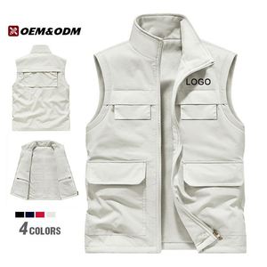 Veste pour homme personnalisable avec logo d'entreprise, veste de pêche en laine d'hiver pour homme grande taille, veste de randonnée multi-poches pour activités de plein air - Product Image 3