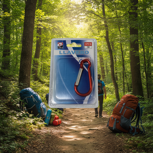 Mnj Llavero Carabiner 7# Red Aluminum Keychain 1Pcs Pack - Product Image 3