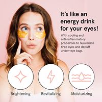 Patchs pour les yeux hydratants et anti-rides au collagène et au charbon de bambou, enrichis en or 24K, pour estomper les cernes et raffermir la peau