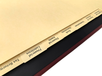 Classeur à levier A4 en cuir PU avec anneaux de verrouillage, porte-cartes en PVC, estampage à chaud doré, impression UV, organisation de documents de bureau