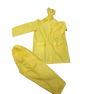 Veste de <span class=keywords><strong>pluie</strong></span> imperméable jaune en PVC de style industriel léger pour hommes de haute qualité et <span class=keywords><strong>pantalon</strong></span> imperméable - Product Image 1