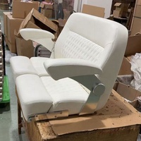 Sièges doubles pliables pour bateau Diamond Stitches Marine, banquette rabattable deux places