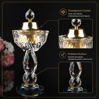 Brûleur d'encens miniature en cristal transparent poli fait main Jingpai, design tendance, cadeaux pour baby shower, décoration intérieure
