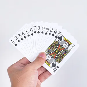 Waterdichte Matte Witte Pvc Plastic Speelkaarten Met Stof Textuur Frosted Reclame Poker