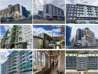 CHANGYI Rotura térmica y patrón de rejilla decorativa Estilo de oscilación moderno Ventanas abiertas de manivela de aluminio duraderas