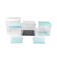 Vente en gros 6 8 10 pouces boîtes à gâteaux transparentes grand gâteau d'anniversaire de mariage boîte d'emballage en plastique transparent