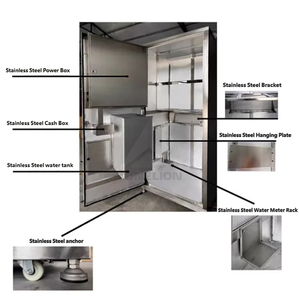 Máquina Expendedora de Agua Purificada por Ósmosis Inversa de 150 LPH para Mercado, Sistema de Suministro de Agua <span class=keywords><strong>Comercial</strong></span> que Funciona con Monedas - Product Image 4