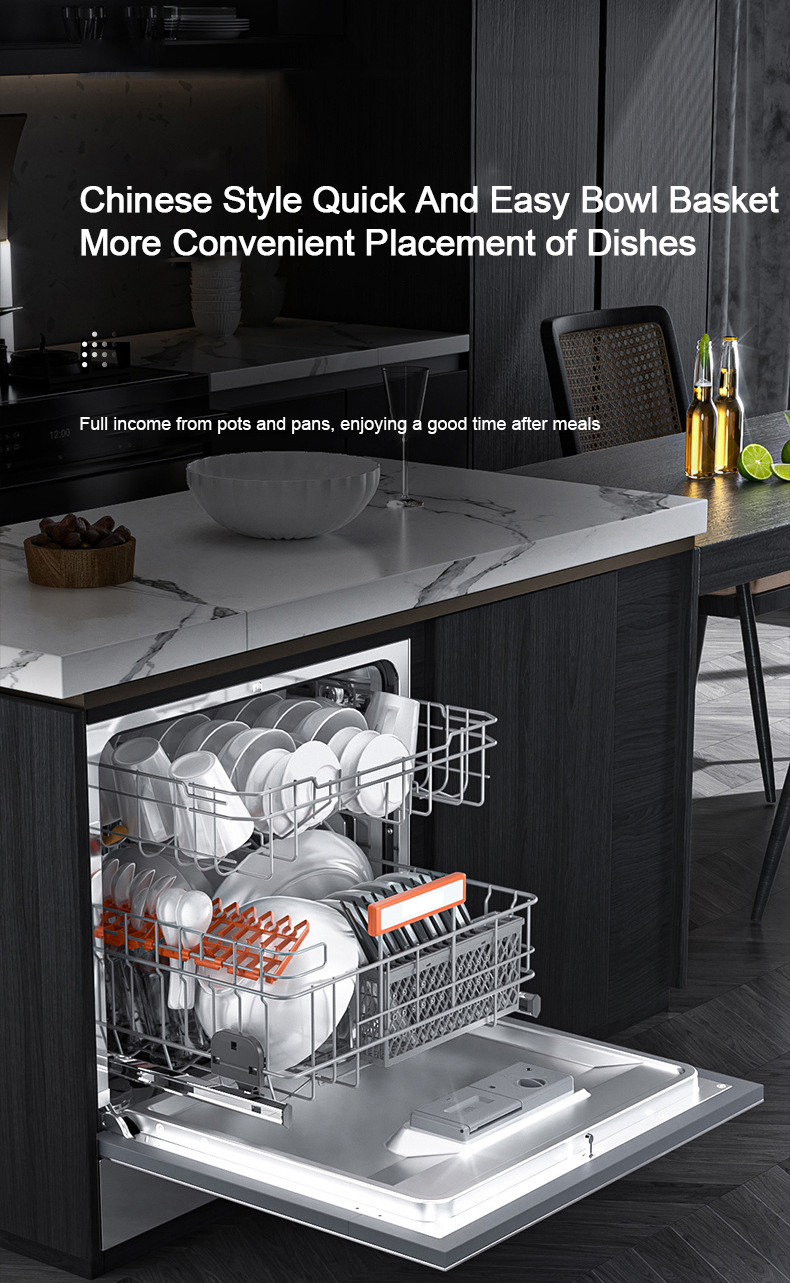 Major Kitchen Appliance Under Counter Embedded Drawer Double Spray Electric Mini Household Automatic Dishwashers Washing Machine