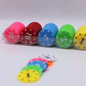 39mm logo Customized UV Printing Factory Direct Sales Coin Plastic Count Mahjong Poker <b>Game</b> Token Texas Hold'em Chips - Product Image 5