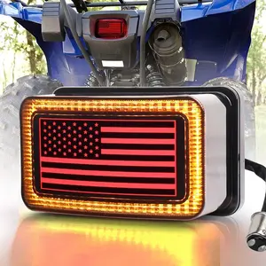 OVOVS Hot Sale Rear Light with Amber DRL Lamp Braking ATV Led Tail Light for Y-maha Viking Utv Atv