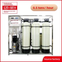 Système de traitement de l'eau pure par osmose inverse 1T/H Pompe pour usines Écoles Hôpitaux Restaurants Filtration Garantie 1 an