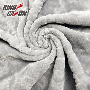 Kingcason 100% Polyester Siêu Mềm Thoải Mái Phổ Biến Thiết Kế Mờ Fluffy Dày Khắc Flannel Lông Cừu Vải Cho Hàng May Mặc - Product Image 6