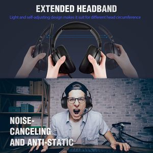 NUBWO N18 Wired Gaming Headset with Detachable Mic & USB Audio Controller, Over-Ear for PC, PS5, Xbox, Switch - Product Image 5