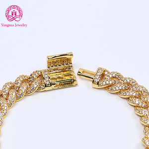 Hip Hop Cuba Vòng Cổ Iced out Zircon Đồng 8Mm Cuba Liên Kết Chuỗi Vòng Đeo Tay Vòng Cổ Cho Nam Giới Phụ Nữ - Product Image 5