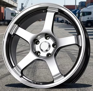 Rines Forjados de 5 Radios Sera OEM ODM, Aleación 6061-T6 Plateada, <span class=keywords><strong>para</strong></span> Autos Deportivos y de Carreras - Product Image 1
