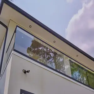 Aluminium Railings Glass Railing System For Balcony Staircase Railing Frameless Glass Railing Terrace Guardrail For Deck