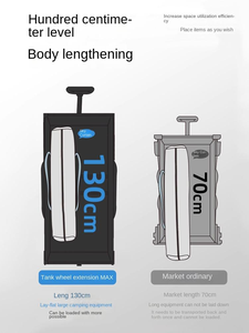 Chariot de camping grande capacité de 1,3 mètre, chariot de marché nocturne, chariot pliable d'extérieur, chariot de pique-nique, remorque, double freinage à roulements - Product Image 4