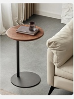 Nordique Mini Table Basse Durable En Bois Massif Design Moderne Petite Taille Chevet Balcon Salon Utilisation En Forme De C