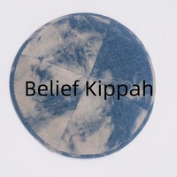 Garniture intérieure personnalisée Kippa Juif Judaica Musulman Velours Daim Broderie Logo Vert Kippa Topper Kippot