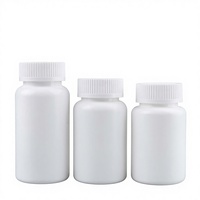 Bouteille de 150cc en PEHD pour capsules, comprimés et bonbons, avec bouchon à vis blanc, vente en gros d'usine, bouteille de 120ml pour comprimés de calcium